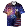 thumbnail image 5 of Leey-World Patriotic Shirts for Men Hawaiian Shirt for Men Patriotic Short Sleeve Button Down Shirt, Independence Day Gifts(Blue,3XL), 5 of 8
