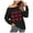 7#Black, variant on Heisall Womens Hoodies 2025 Autumn Long Sleeve Loose Off-Shoulder Slanted Shoulder Print Fashion Casual No Hood Sweatshirts