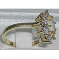 thumbnail image 3 of LBG British Made 9k Yellow Gold Natural Opal & Tanzanite Womens Promise Ring - 33 size options - Size 10.5, 3 of 5
