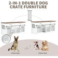 Large Dog Crate Furniture for 2 Dogs 71 inches Decorative Indoor Dog