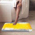 thumbnail image 6 of Yellow Grey Brush Luxury Flannel Bathroom Mats 16x24, Extra Soft and Absorbent Non-Slip Shower Rug for Bathroom Floor, 6 of 9