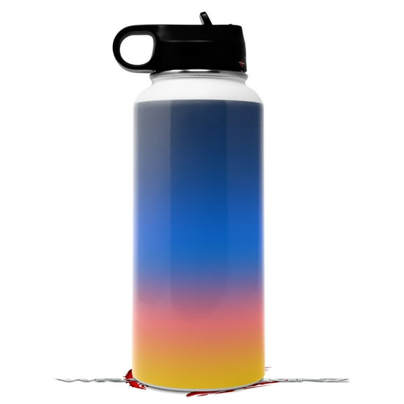Skin Wrap Decal compatible with Hydro Flask Wide Mouth Bottle 32oz Smooth Fades Sunset (BOTTLE NOT INCLUDED)