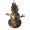 Snowman Shape, variant on Angel Shape Christmas Wooden Hanging Ornaments, 6 Pcs, Xmas Tree Decor for Home Office with Wolf Leaves Vintage Design