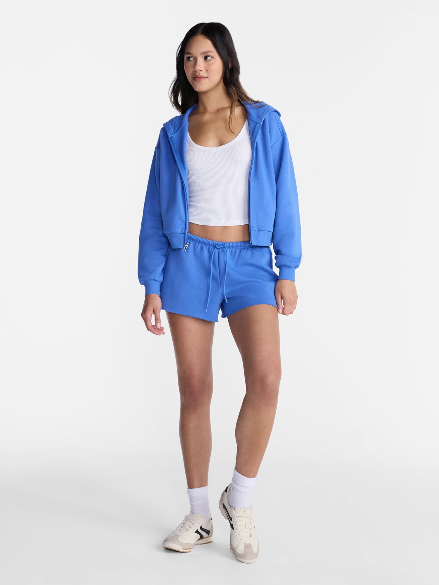 No Boundaries Skinny WB Fleece Short, Women's XXS-XXL