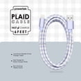 thumbnail image 4 of Liquipel Powertek Pastel Plaid USB-A to Lightning - Purple, 4 of 7