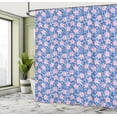 thumbnail image 4 of Ambesonne Hawiian Shower Curtain, Classic Hibiscus and Palms, 69"Wx84"L, Pale Rose and Violet Blue, 4 of 4