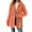 Orange, variant on Women's Mid Length Plush Jacket, Zip Front Hooded Coat with Embossed Pattern, Short Pile Fleece Outerwear, Soft Textured Casual Top, Long Sleeve Everyday Wear Beige L