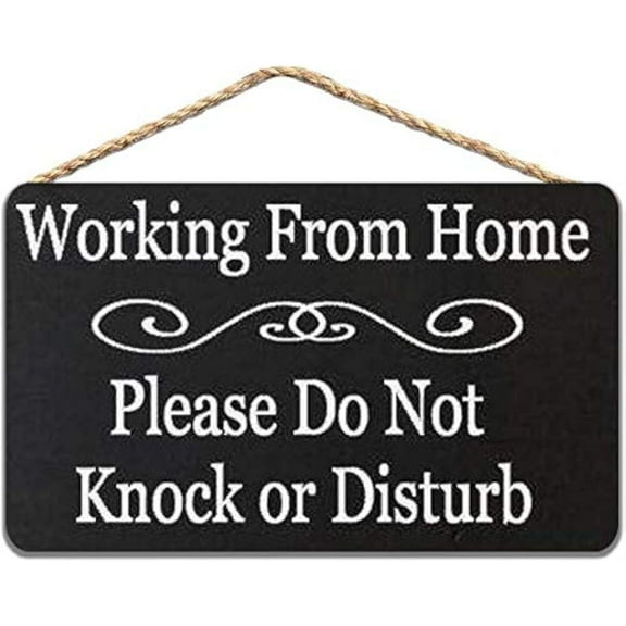 Working from Home Please Do Not Knock Or Disturb Wood Sign Dining Break Room,Food Kitchen,Office Work,Wood Sign 8x12 Inch
