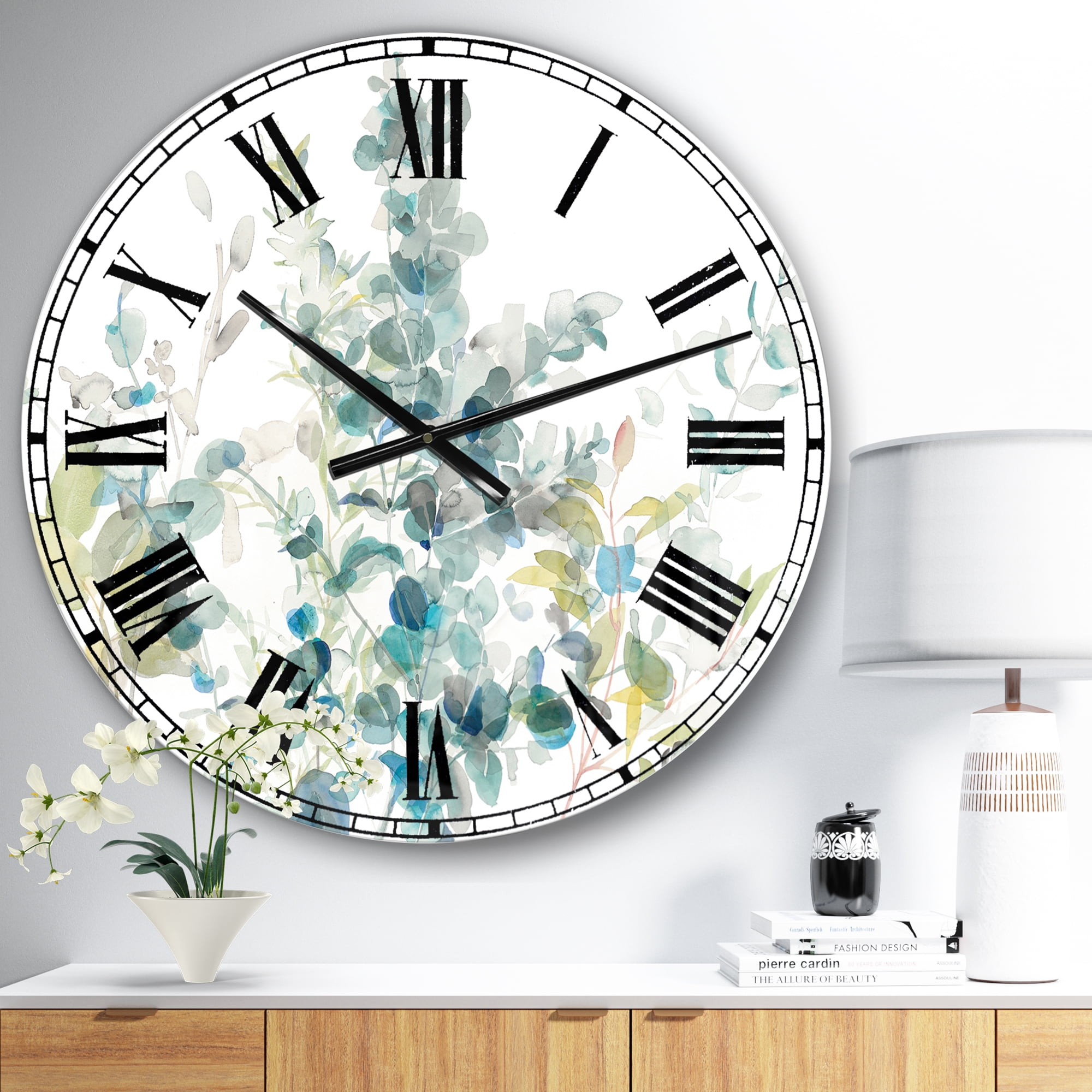 Designart 'Eucalyptus Natural Element' Traditional wall clock