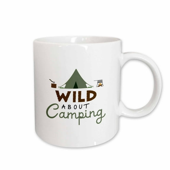 3drose, Wild About Camping Design, 11oz Mug