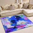 thumbnail image 2 of Abstract Floral Strokes 80''x58'' Extra Large Plush Memory Foam Rug, Soft, Absorbent, Non Slip, 2 of 7