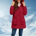thumbnail image 2 of Breezora Women's Winter Mid Length Insulated Jacket Cozy Lined Large Collar Quilted Outerwear Coat XL Size Wine, 2 of 8