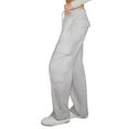 thumbnail image 2 of Women Cargo Pants Fleeece High Waisted Baggy Sweatpants for Women Casual Pants with 8 Pockets Light Gray XXL, 2 of 9