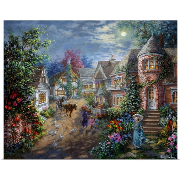 Great BIG Canvas | Rolled Nicky Boehme Poster Print entitled Moonlight Splendor