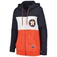 thumbnail image 2 of Women's New Era Navy Houston Astros Color Block Full-Zip Hoodie Jacket, 2 of 3