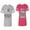 Men Heather / Women Pink, variant on I Love My Crazy GF BF Matching Couple Cotton Jerseys (Men Heather / Women Black) (Men S / Women S)
