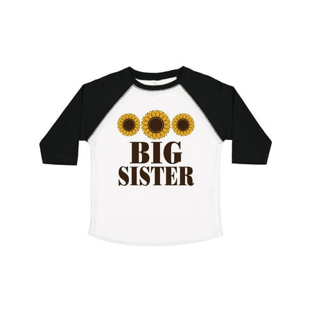 

Inktastic Big Sister Announcement Sunflowers Gift Toddler Toddler Girl T-Shirt
