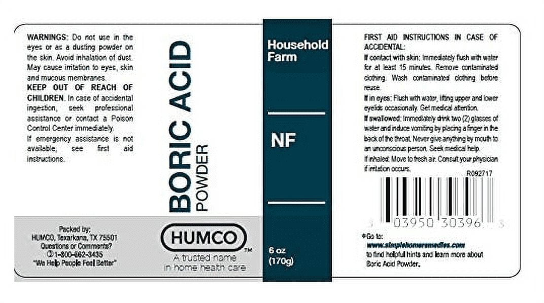 Humco Boric Acid Powder NF - 6 oz
