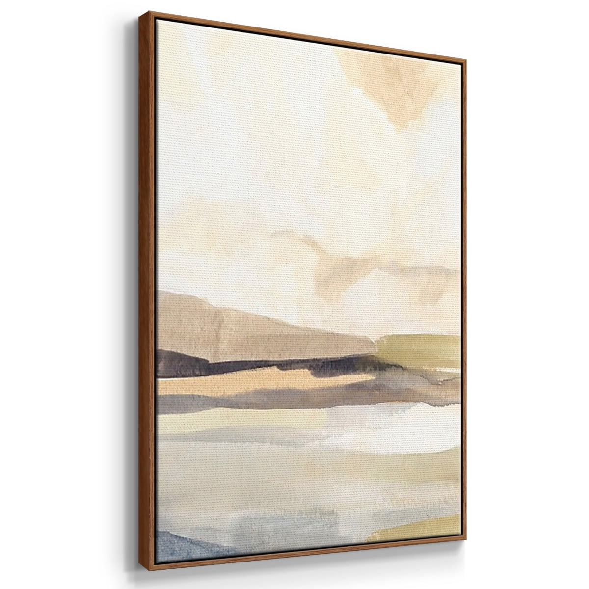 Abstract Neutral Tone Framed Wall Art – Slate Movement I – Premium Gallery Wrapped Canvas, L Floating Frame, 3 Piece Set, Ready to Hang