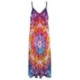 thumbnail image 4 of Kaleidoscope Mandala Colorful Floral Boho Sleeveless Dress Women's Luxury Party Dress Birthday Dresses for Women, 4 of 7