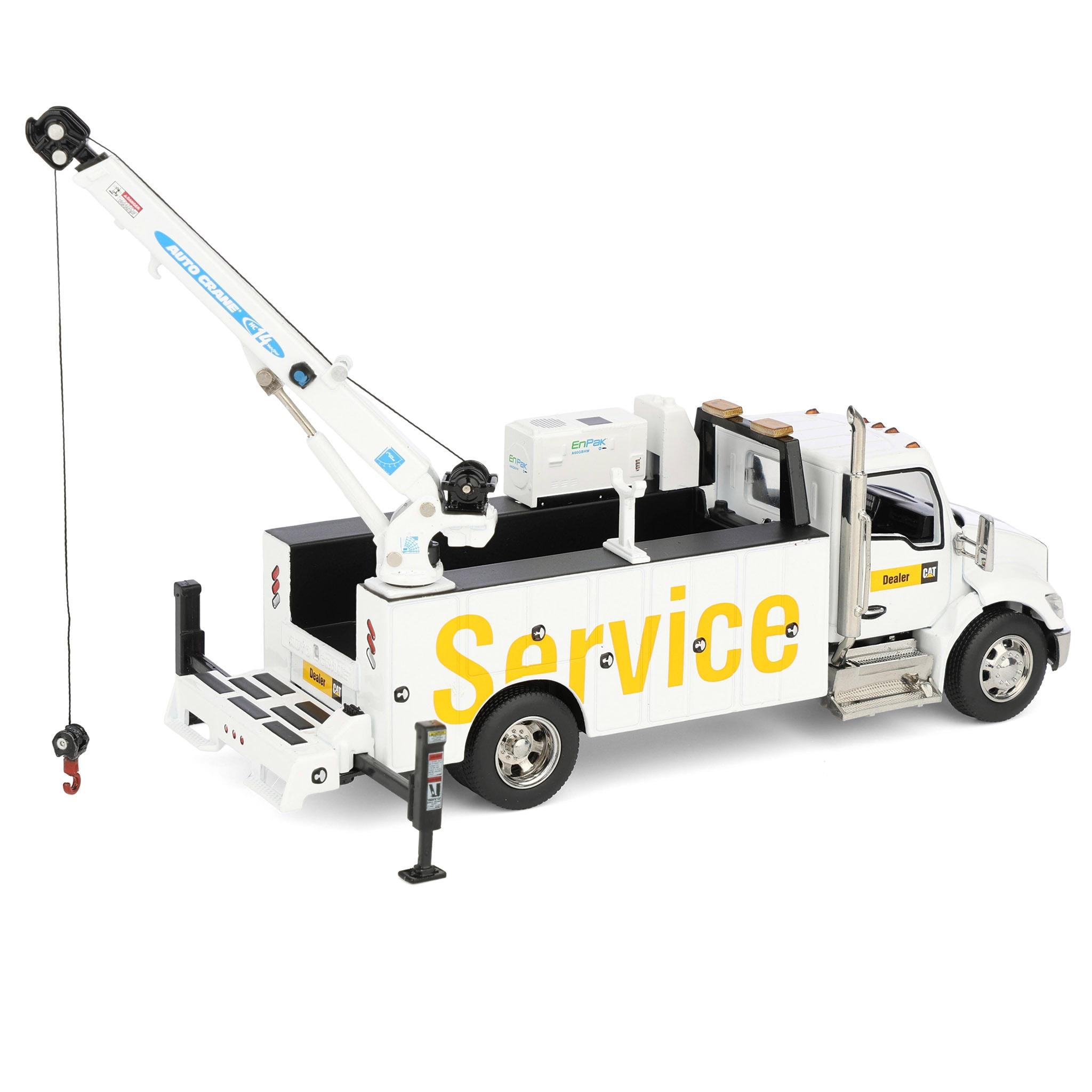 Kenworth T380 Auto-Crane Titan 85 Truck with Miller EnPak White "Transport Series" 1/50 Scale Diecast Model by Diecast Masters