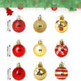 thumbnail image 2 of 50 piezas de bolas navideñas de 40 mm Adornos para árbol de Navidad de oro rojo Adornos para árbol de Navidad irrompibles con cuerda Adecuado para decoración de fiesta navideña, 2 of 5