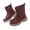 Wine, variant on Bilqis Fashion Ankle Boots for Girls Faux Leather Solid Color Princess Boots Side Zipper Round Toe Soft Sole Non-slipping Shoes Casual Daily Walking Fall Winter Footwear Beige,2 Big Kids