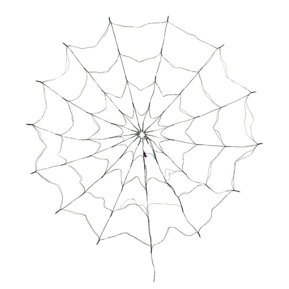 Guirlande Lumineuse à Motif Toile d'Araignée Alimentée par USB avec Télécommande 8 Modes 120cm pour Éclairage de Jardin Extérieur, Cour, Patio, Fête, Vacances