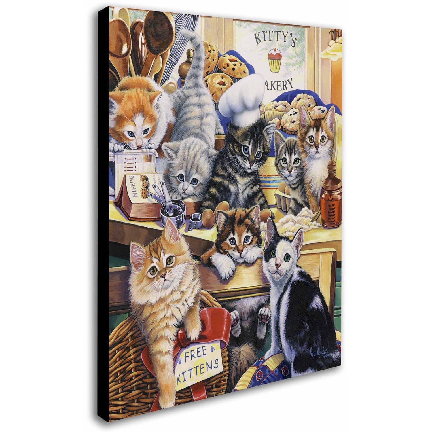 Trademark Fine Art 'Kitty Bakery' Canvas Art by Jenny Newland