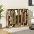thumbnail image 2 of Costway 2 PCS 7-Cube Geometric Bookshelf with Anti-Toppling Device Modern Open Bookcase Natural, 2 of 10
