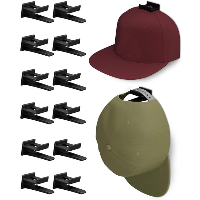 Soporte para sombreros perfecl 12 piezas montado en la pared amarillo Ganchos para sombreros para pared