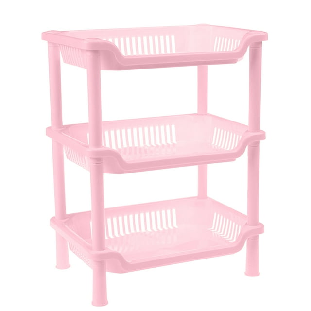 Rectangular Three-layer Storage Rack Bathroom Plastic Storage Rack Bathroom Kitchen Storage Rack Floor Standing Rack