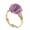 Amethyst, variant on 10pcs Natural Stone Crystal Rings Gold Color Wire Wrap Citrine Onyx Adjustable -Rose Quartz