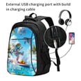 thumbnail image 2 of Easygdp Astronaut Tropical Dolphin Mochila para Laptop de Viaje con Puerto USB, Mochila para Laptop con Puerto de Carga USB para Mujeres y Hombres, 2 of 7