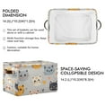 thumbnail image 2 of Yayeee 2 Pack Canvas Storage Basket with Handles for Shelves Fabric Bins Closet Organizer, Cute Cartoon Cat, 2 of 8