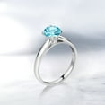 thumbnail image 4 of Gem Stone King 1.20 Ct Round Swiss Blue Topaz 10K White Gold Ring (Size 9), 4 of 4