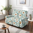 thumbnail image 7 of TSOVTHRID White Daisy Floral Print Loveseat Covers Washable Stretch Recliner Slipcover Furniture Protector with Elastic Bottom Couch Covers for Dogs Pets, 7 of 7