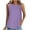 Purple, variant on Ndbuld Undershirt Tank Top Sleeveless Under Shirts Fashion Women's Spring/summer Casual Round Neck Sleeveless Tank Top Blouse Rollbacks Army Green 2XL