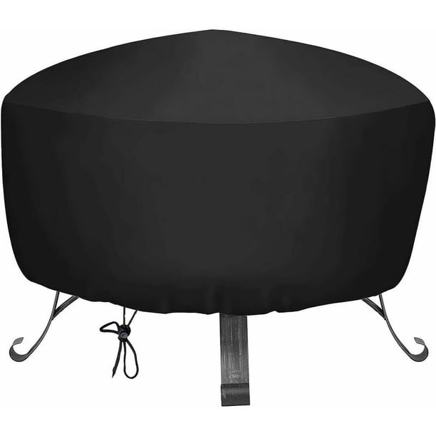 Funda para fogata de barbacoa, funda redonda para fogata con cordón, funda impermeable de tela Oxford, funda para muebles de jardín, funda protectora para estufa (diámetro de 85 x 40 cm)