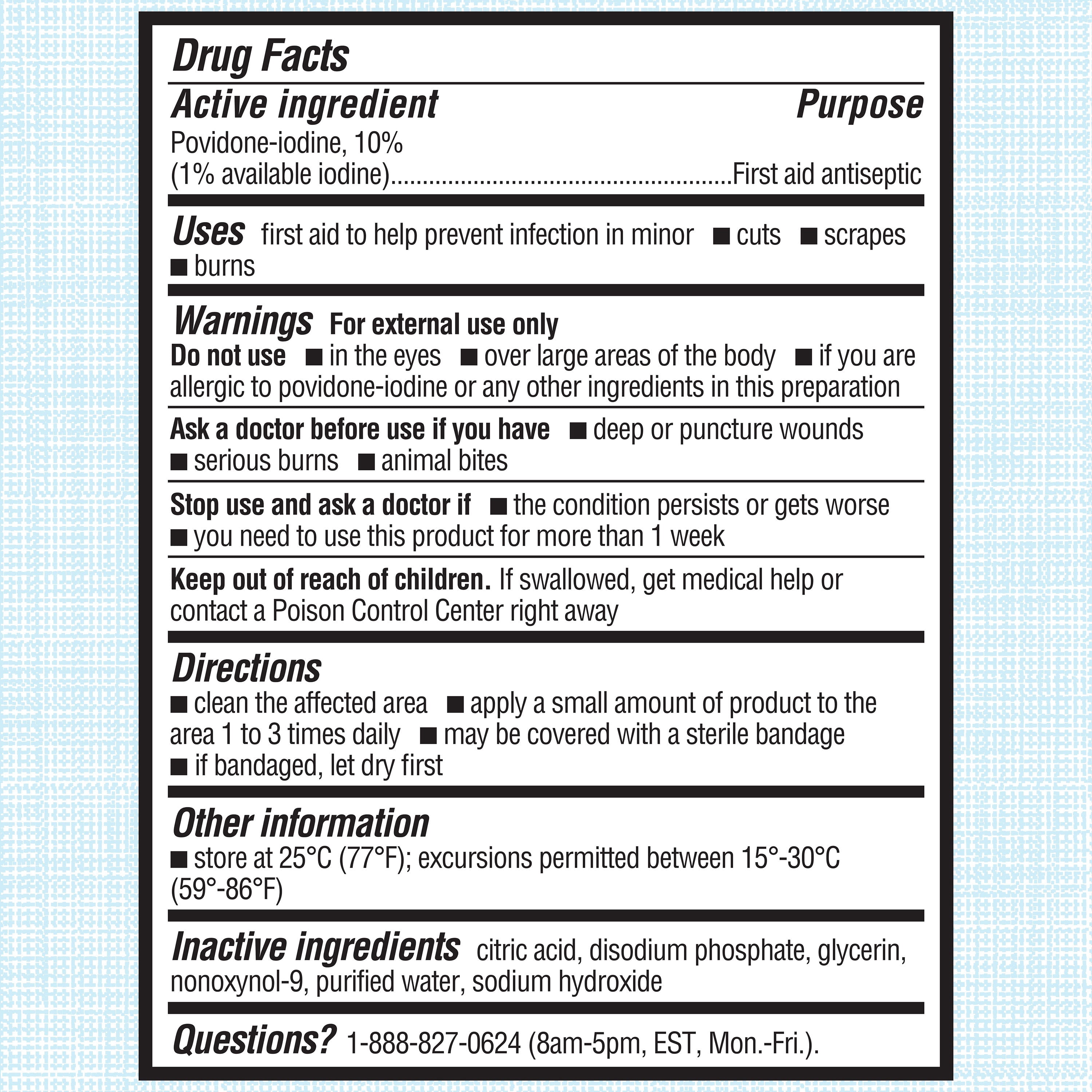 Betadine Antiseptic Liquid First Aid Solution, Povidone-iodine 10%, Infection Protection, Kills Germs In Minor Cuts Scrapes And Burns, No Alcohol or Hydrogen Peroxide, 8 FL OZ (Pack of 2)