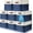 Blue, variant on 8 Pack 16 x 12 x 10 Inch Large Storage Baskets Collapsible Fabric Storage Cubes Bins with Handles for Shelves Closets Nursery Home Clothes Toys Organizers, Pink