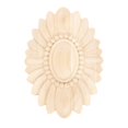 thumbnail image 1 of 1 UNID Sininted Oak Natural Oak Madera Tallado Applique Esquina de madera Esquina de la Decalación Inicio Armario Decoración artesanal 7 * 5 cm 10 * 7cm 24 * 17cm, 1 of 7