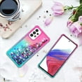 thumbnail image 4 of for Galaxy A53 Case,Samsung A53 5G Case with HD Screen Protector,Gradient Quicksand Glitter Liquid Floating Waterfall Durable Girls Cute Phone Case for Samsung Galaxy A53 5G (Pink/Teal), 4 of 14