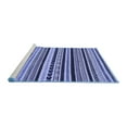 thumbnail image 2 of Ahgly Company Machine Washable Indoor Square Abstract Blue Modern Area Rugs, 5' Square, 2 of 4