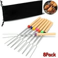 thumbnail image 2 of ACDANC Extendable Marshmallow Roasting Sticks Smores Skewers&Hot Dog Forks for Campfire Outdoor Camping (8 Pack Multicolor), 2 of 7