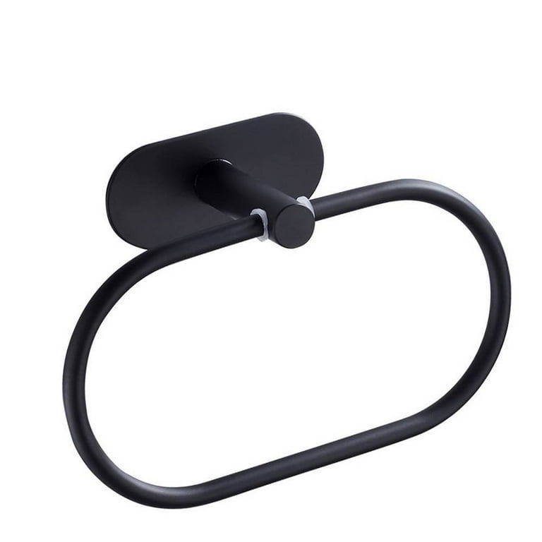 WSBArt Matte Black Hand Towel Holder, Bathroom Accessories, Anti