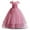 Pink, variant on KAWELL Girl's Ball Dress Lace Embroidered Tulle Flower Princess Party Beauty Dress
