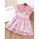 thumbnail image 3 of Toddler Girls Cartoon Unicorn Dresses Baby Girl Casual Dress, 3 of 5