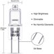 thumbnail image 3 of Bombillas halógenas G4, 12 V, 20 W, lámpara de base de clavija halógena, blanco cálido 3000 K, 350 lm, regulable, lámpara halógena de bajo voltaje G4, lámpara de cápsula transparente, paquete de 10 Kuyhfg Bienvenido a Kuyhfg, 3 of 5