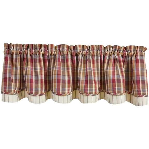 Park Designs Gatlin Lined Layered Valance 72"X16"